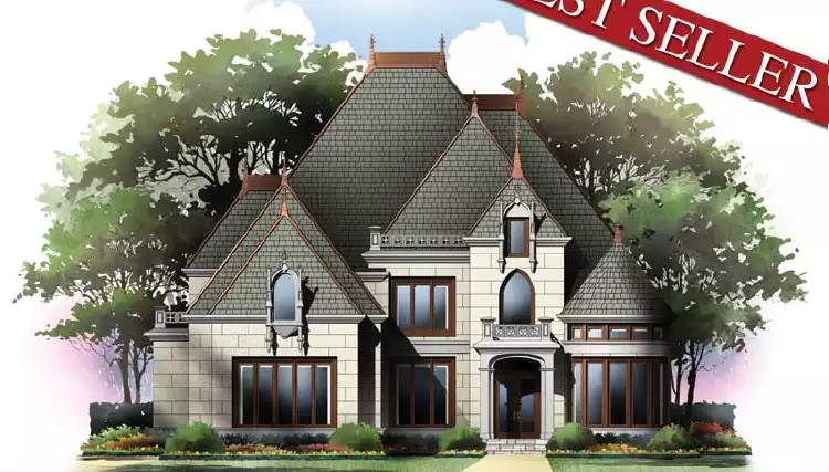 image of french country house plan 6874